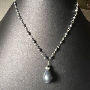 Elegant Silver Pearl Necklace